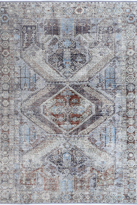 Le Grand Louvre Blue Washable Rug - VITAL 0005-00