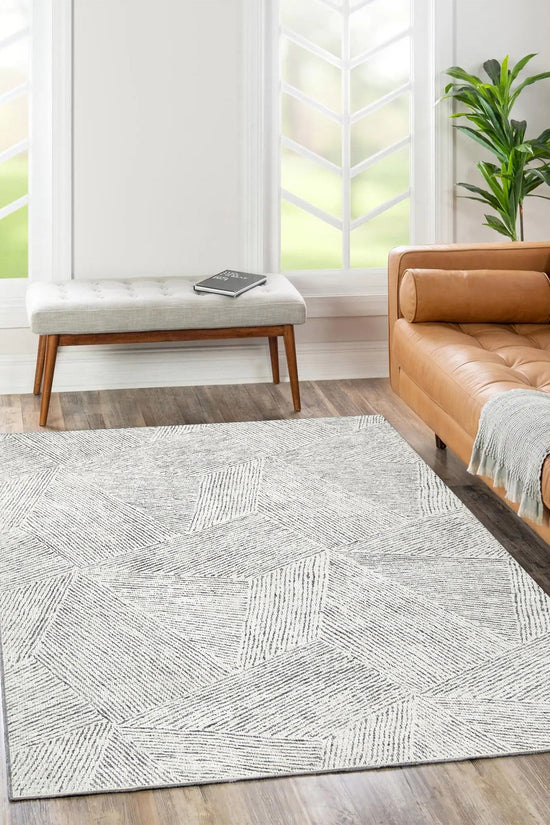 Alpine Monochrome Washable Rug - VITAL 0167-00