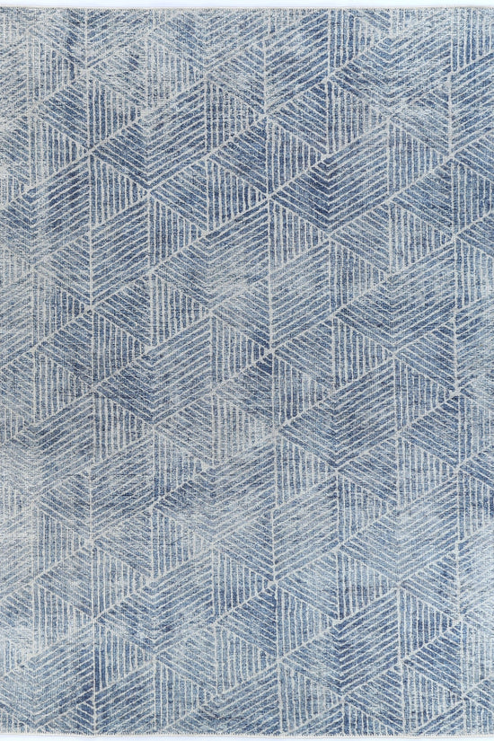 Greenport Blue Washable Rug - VITAL 1060-02