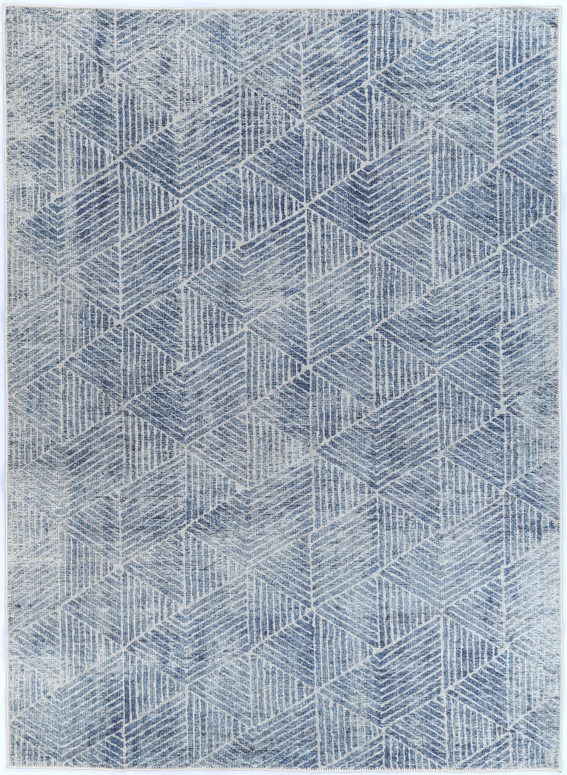 Greenport Blue Washable Rug - VITAL 1060-02