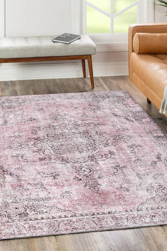 Germain Rose Washable Rug - VITAL 1067-00
