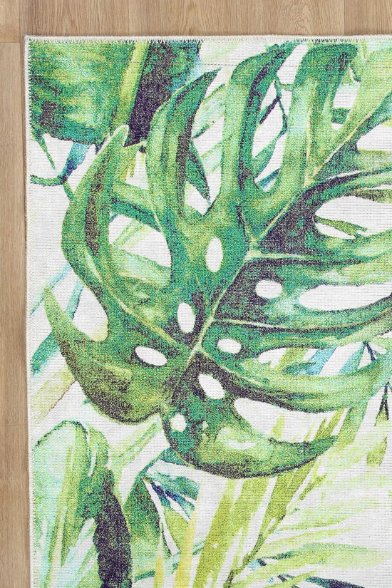Wild Borneo Green Washable Rug - VITAL 1090-00
