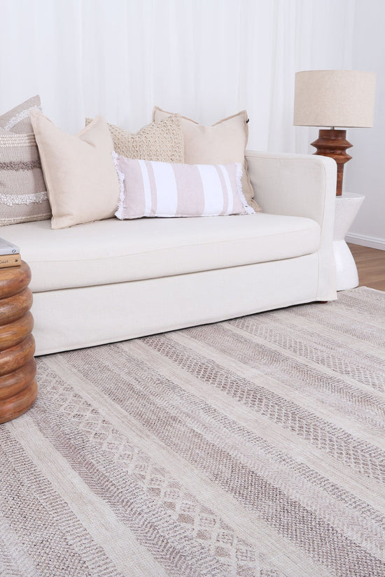 Mojave Lines Desert Beige Washable Rug - VITAL 1093-00
