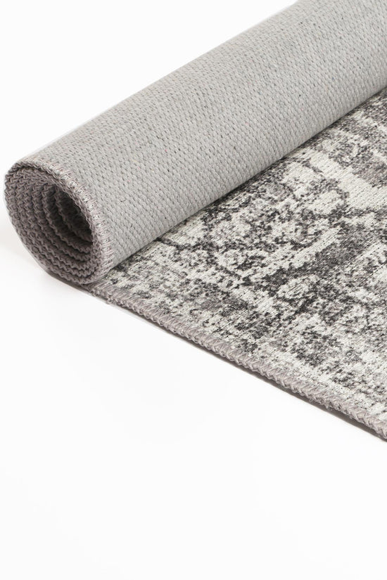 Distressed Vintage Chilaz Grey Runner Rug - VITAL 2085-04
