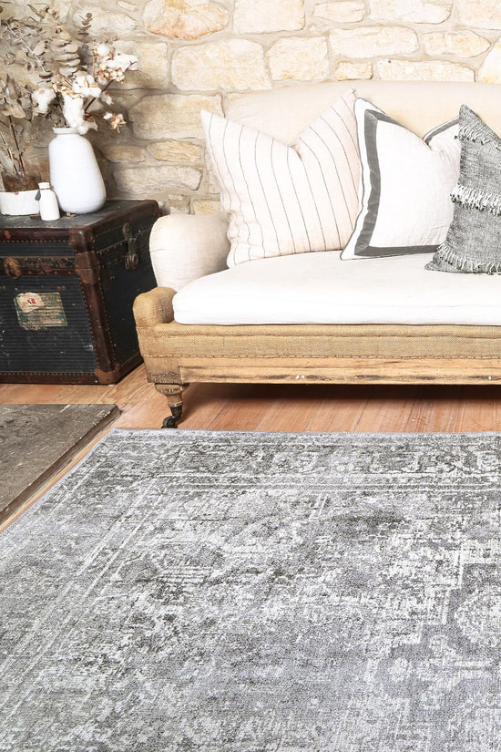 Distressed Vintage Chilaz Grey Rug - VITAL 2085-04
