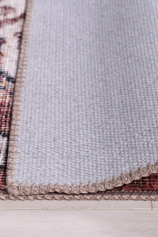 Distressed Vintage Cezanne Terracotta Area Rug - VITAL 2244-01