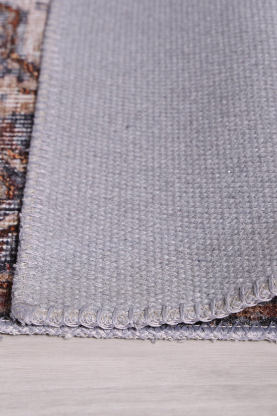 Distressed Vintage Cezanne Rabbit Gray Inca Gold Area Rug - VITAL 2244-04