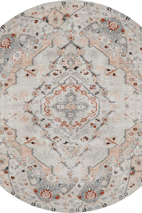 Sauville Multi Washablev Round Rug - VITAL 2463-00