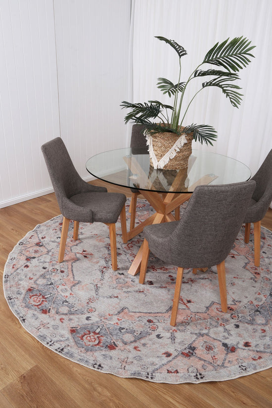 Sauville Multi Washablev Round Rug - VITAL 2463-00