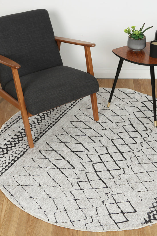 Alma Scandi Silver Round Rug - VITAL 2859-00