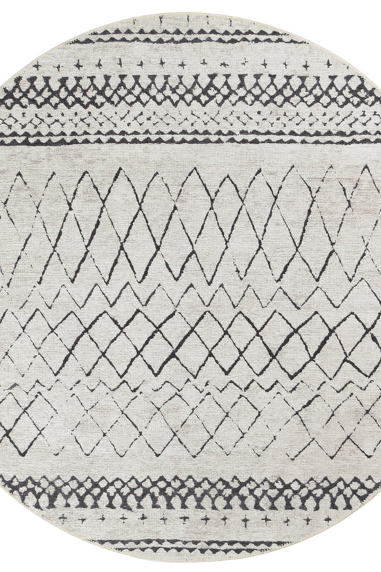 Alma Scandi Silver Round Rug - VITAL 2859-00