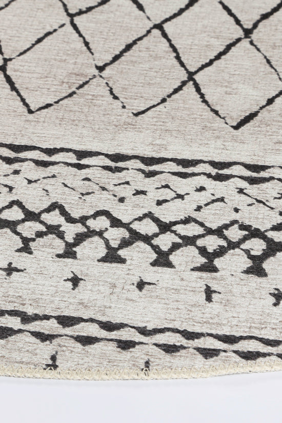 Alma Scandi Silver Round Rug - VITAL 2859-00