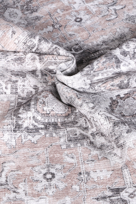 Distressed Vintage Cezanne Blush Washable Rug - VITAL 3082-11