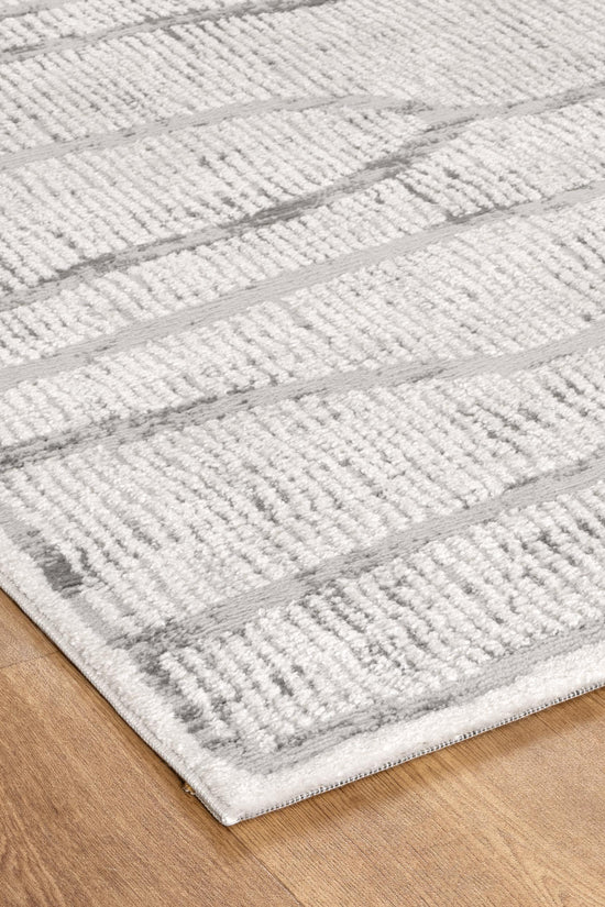 Sierra Abstract Silver Lines Rug