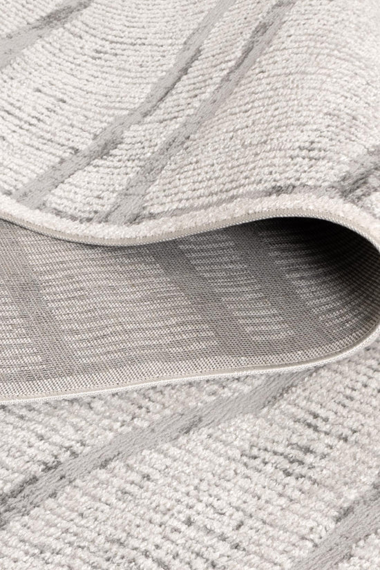 Sierra Abstract Silver Lines Rug