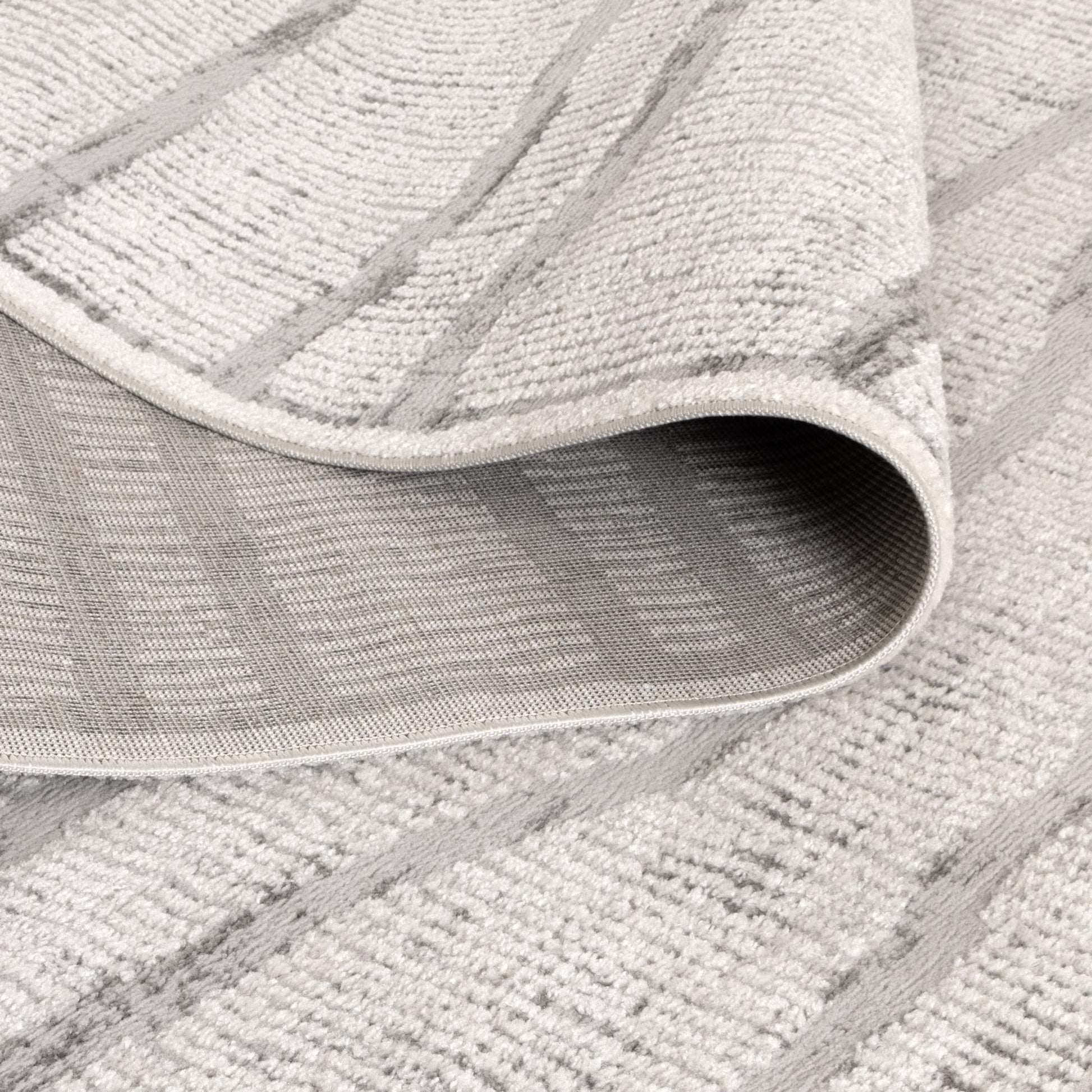 Sierra Abstract Silver Lines Rug