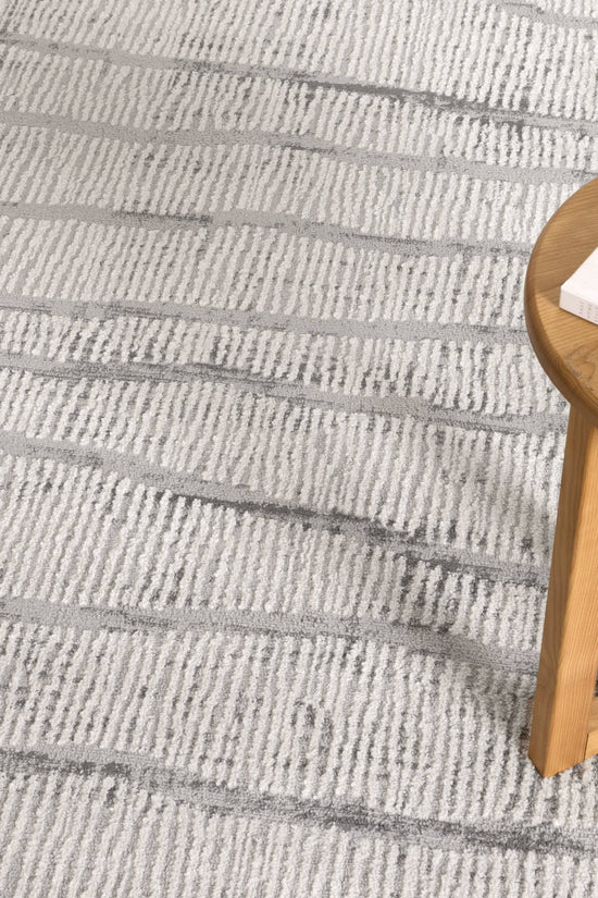 Sierra Abstract Silver Lines Rug