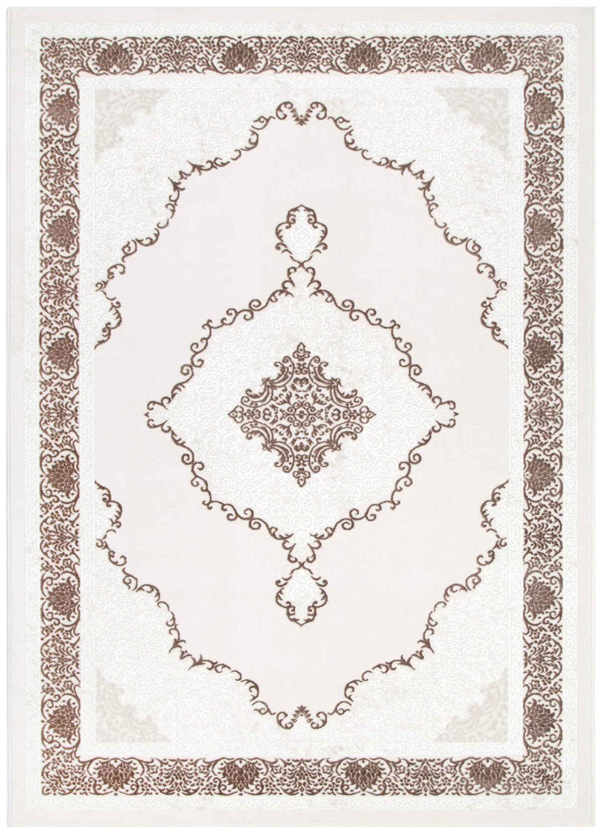 Amalfi Oriental Medallion Brown Rug