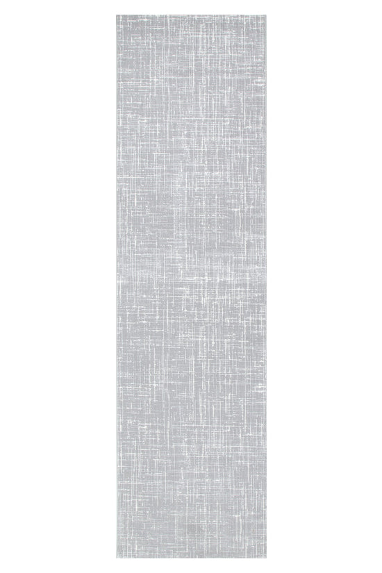 Atina Distressed Geo Lines Grey Rug - AT02