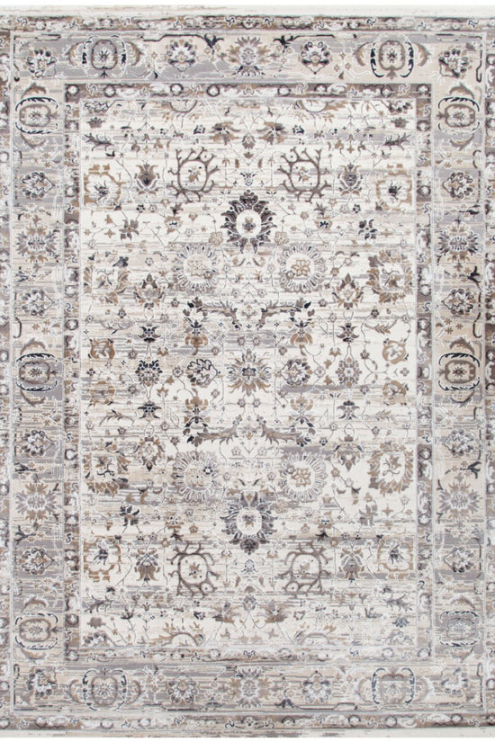 Atina Distressed Transitional Beige Grey Rug - AT05