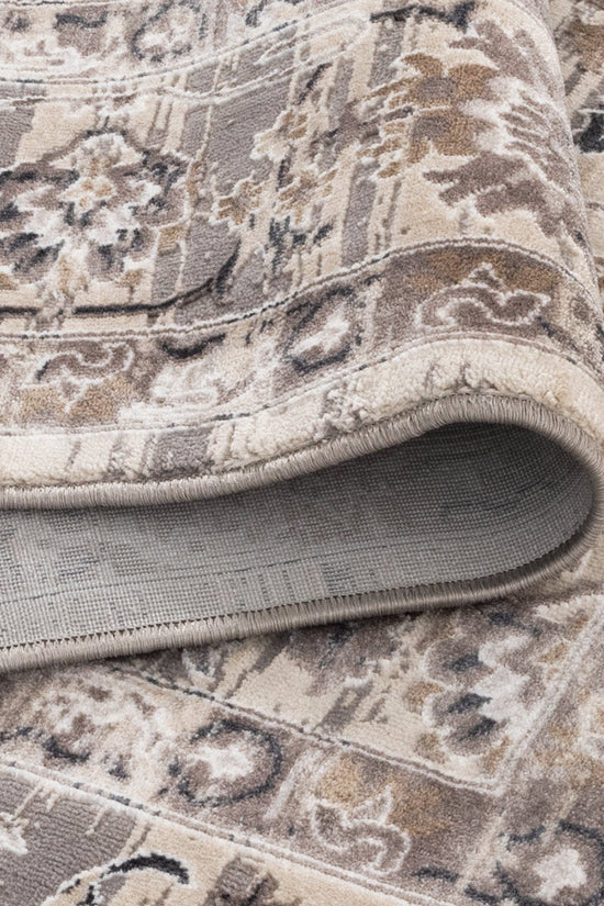 Atina Distressed Transitional Beige Grey Rug - AT05