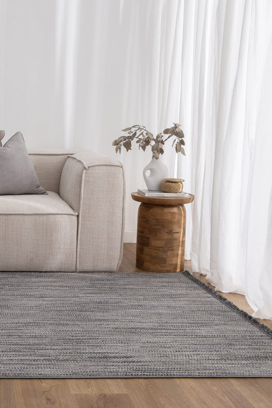 Berno Charcoal Loop Rug - B005