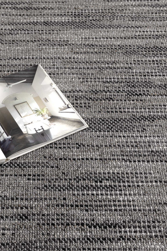 Berno Charcoal Loop Rug - B005