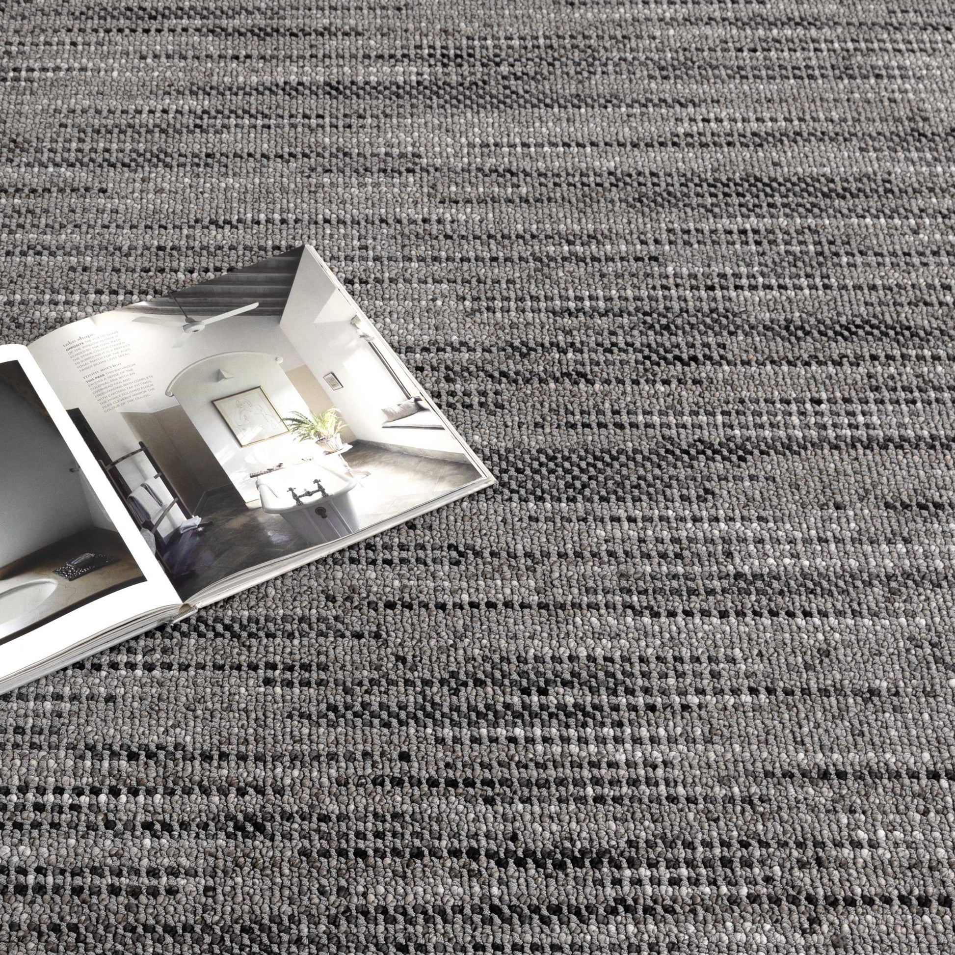 Berno Charcoal Loop Rug - B005