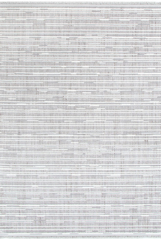 Berno Silver Ivory Loop Lines Rug - B006