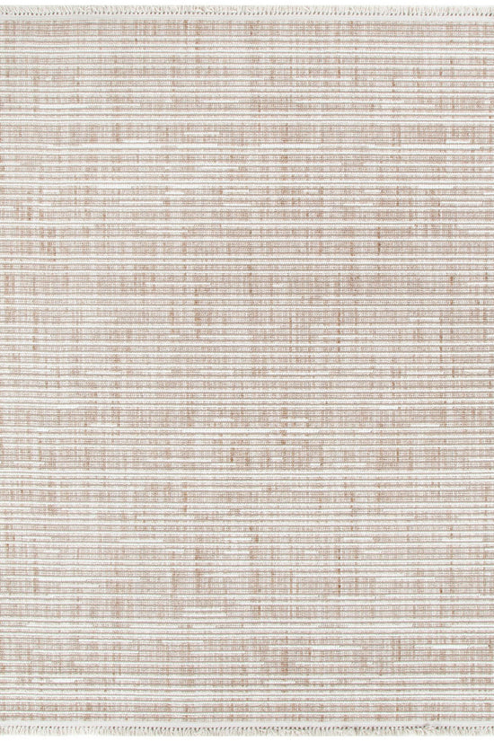 Berno Beige Ivory Loop Lines Rug - B007