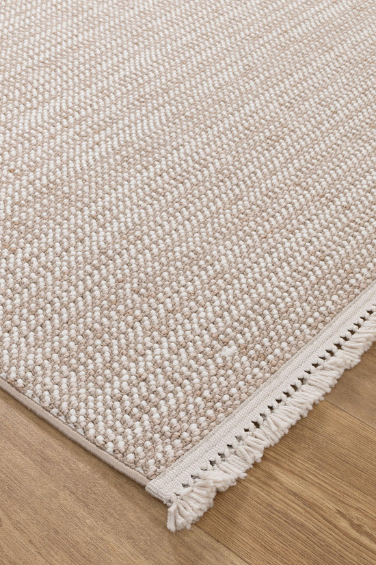 Berno Ivory Beige Loop Rug - B008