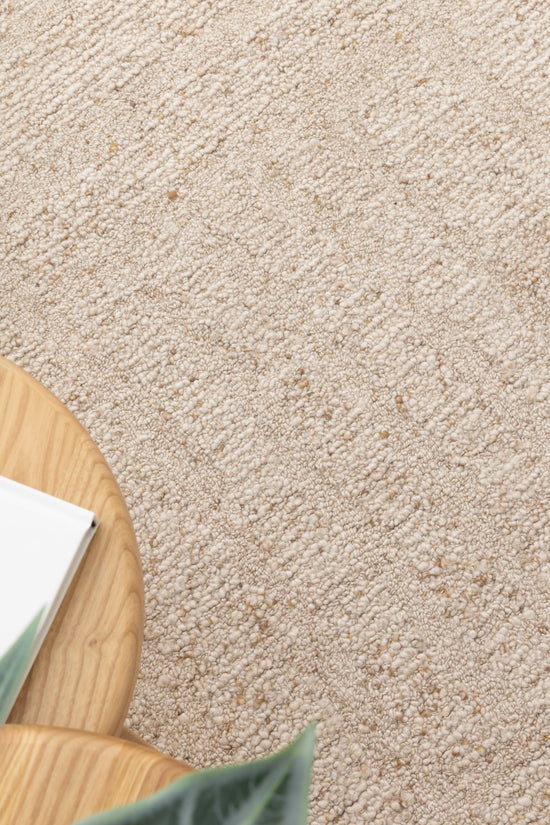 Seren Beige Modern Wool Rug