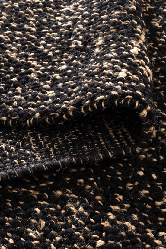 Eco Weave Black Jute and Wool Rug