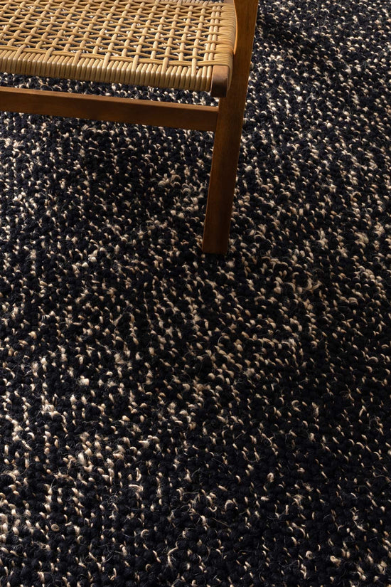 Eco Weave Black Jute and Wool Rug