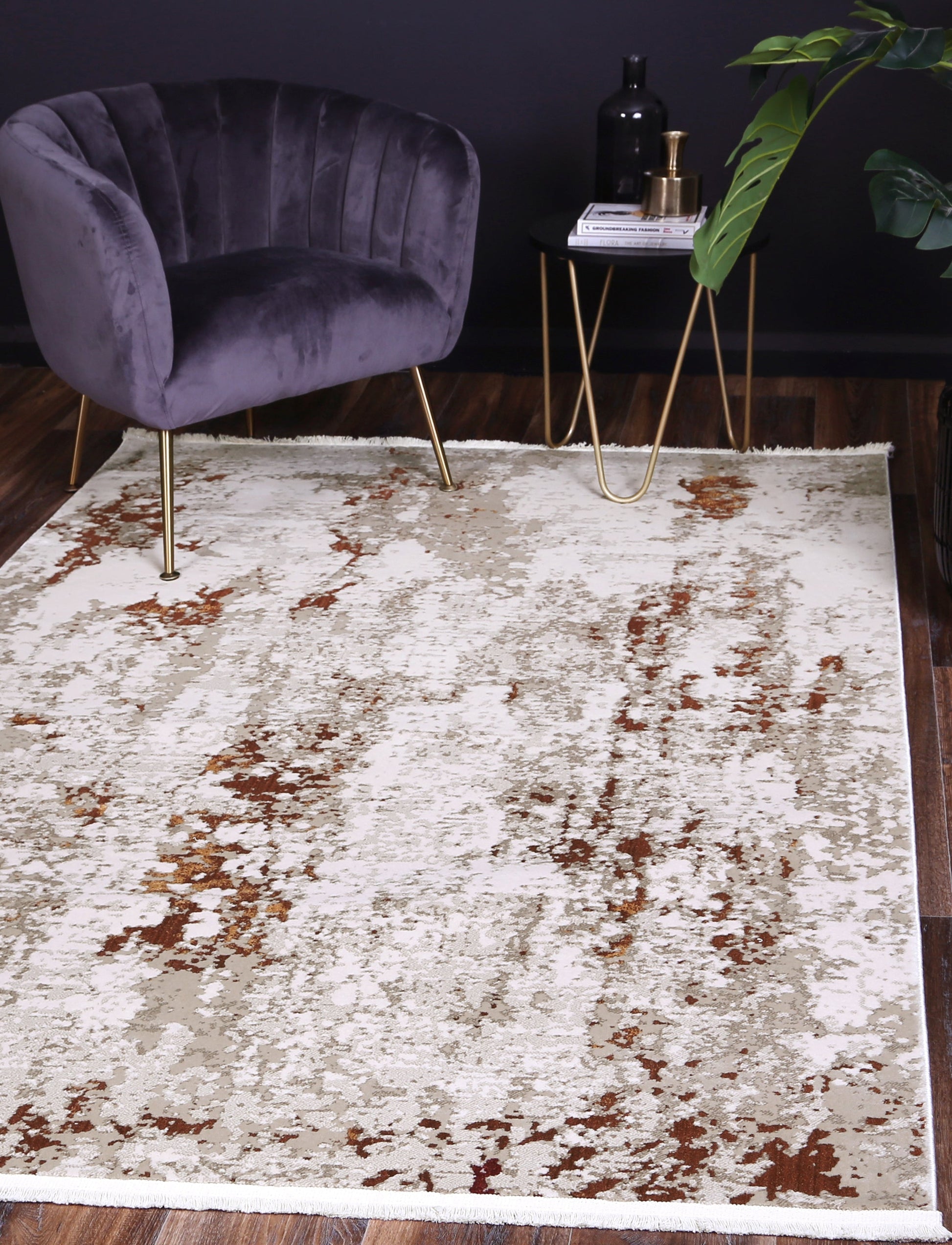 Bohemian Paradise One Modern Beige Terracotta Rug - 01BTER