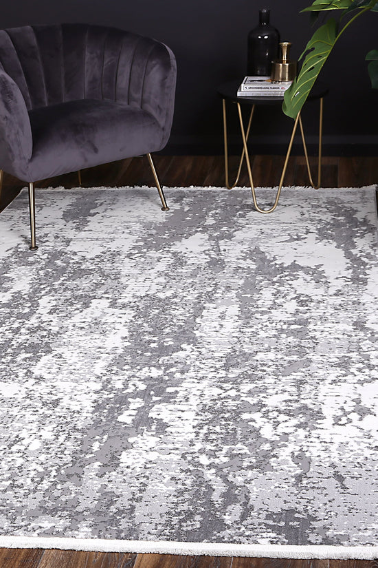 Bohemian Paradise One Modern Grey Rug - 01GREY