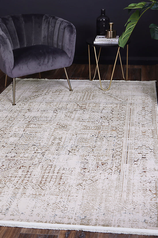 Bohemian Paradise Panel Beige Multi Rug - 03BMUL