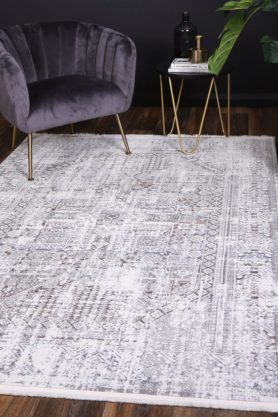 Bohemian Paradise Panel Grey Multi Rug - 03GMUL