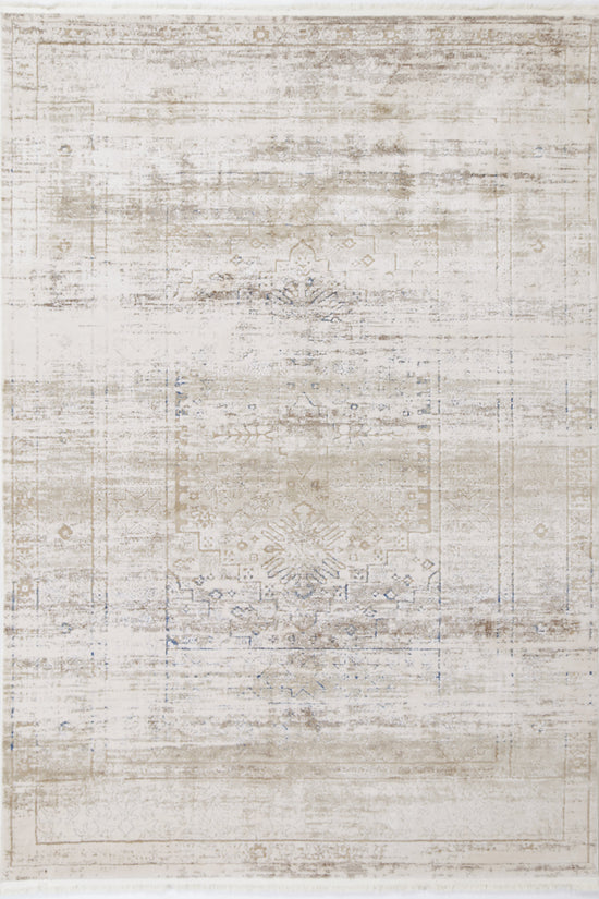 Bohemian Paradise Traditional Grey Blue Rug - 04GBLU