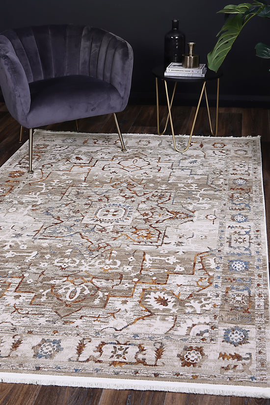 Bohemian Paradise Medalion Beige Multi Rug - 05BMUL