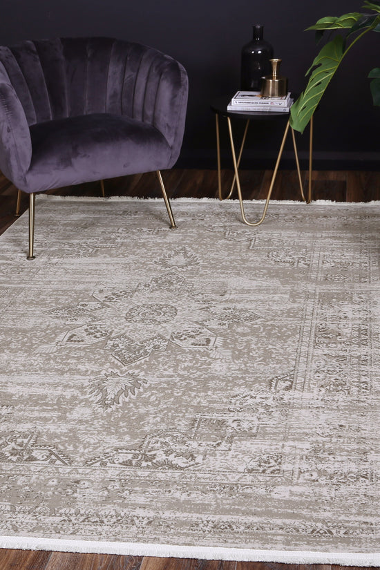 Bohemian Paradise Medalion Beige Rug - 06BEIG