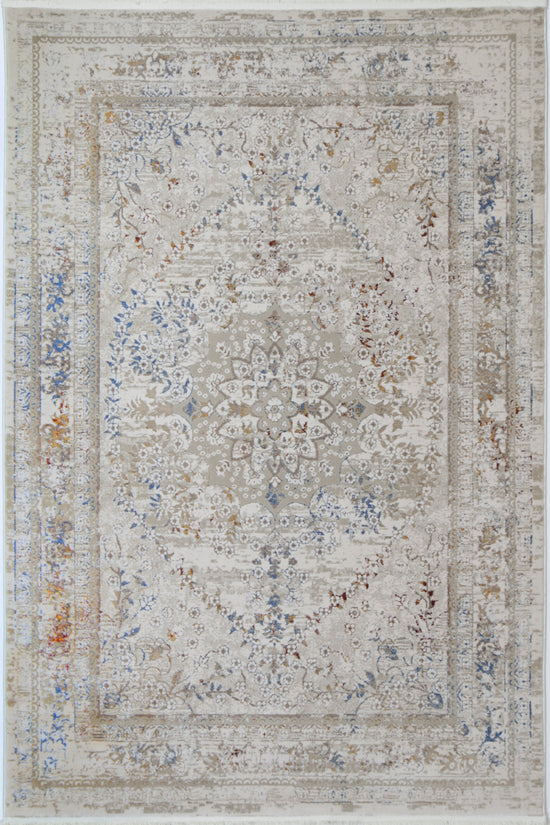 Bohemian Paradise Vintage Medalion Beige Multi Rug - 08BMUL