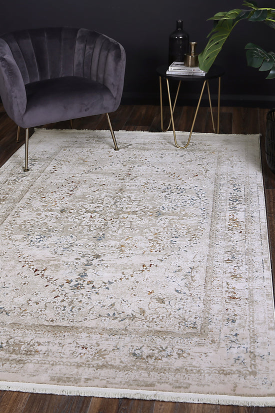 Bohemian Paradise Vintage Medalion Beige Multi Rug - 08BMUL
