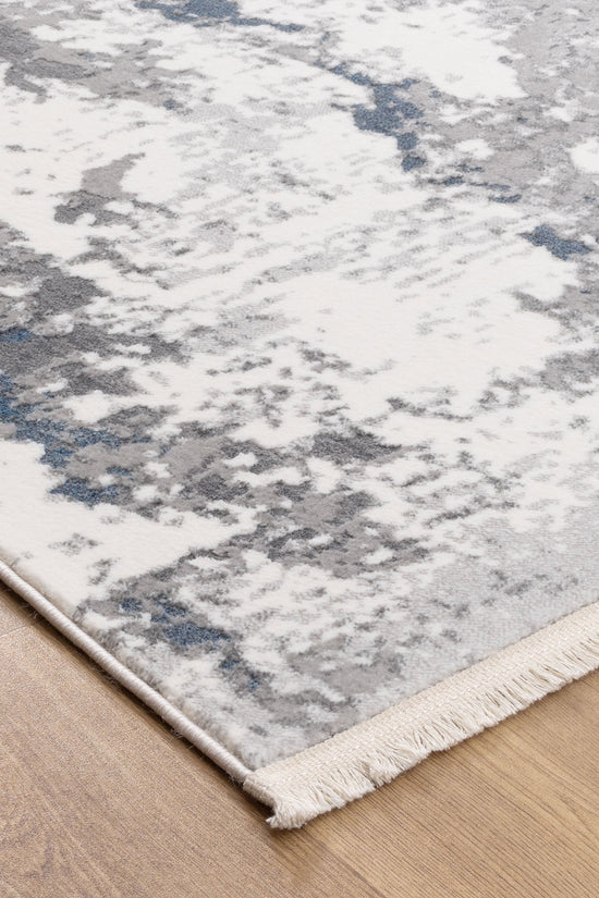 Bohemian Paradise One Modern Grey Blue Rug - 01GBLU