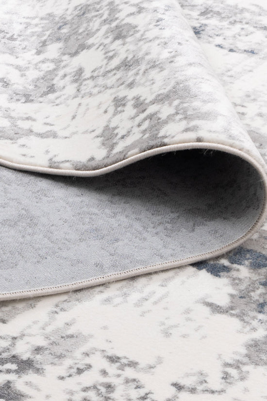 Bohemian Paradise One Modern Grey Blue Rug - 01GBLU