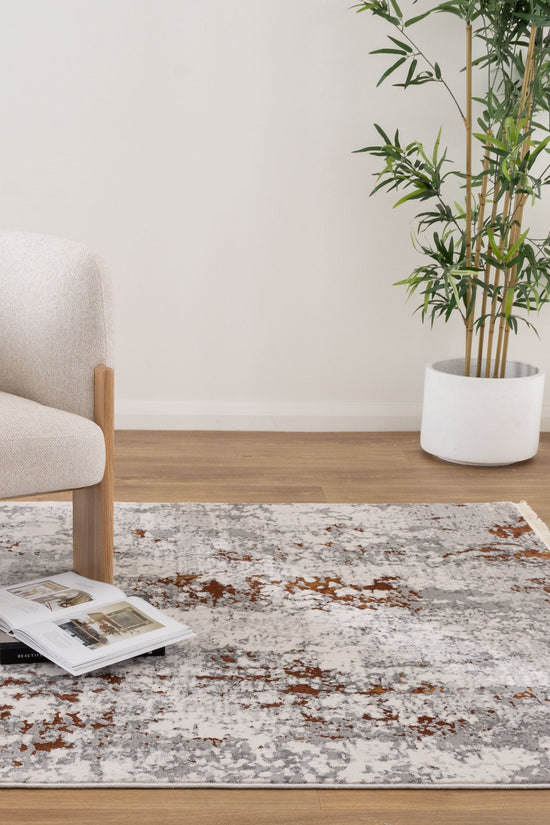 Bohemian Paradise One Modern Grey Terracotta Rug - 01GTER