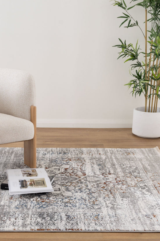 Bohemian Paradise Medalion Grey Multi Rug - 06GMUL