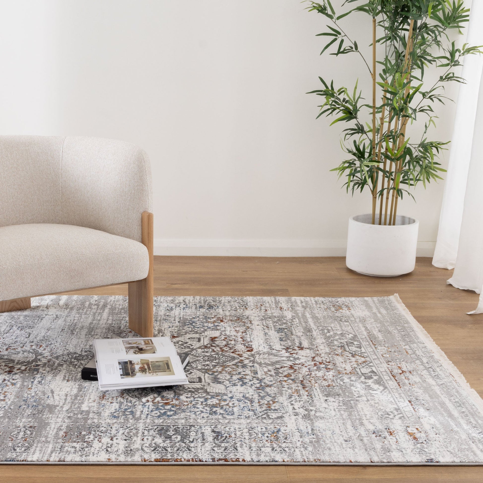 Bohemian Paradise Medalion Grey Multi Rug - 06GMUL