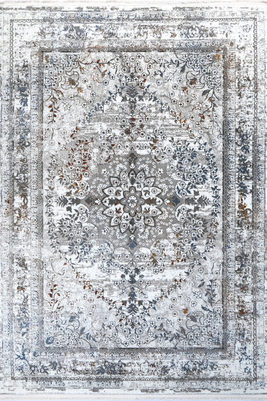 Bohemian Paradise Vintage Medalion Grey Multi Rug - 08GMUL