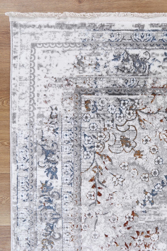 Bohemian Paradise Vintage Medalion Grey Multi Rug - 08GMUL
